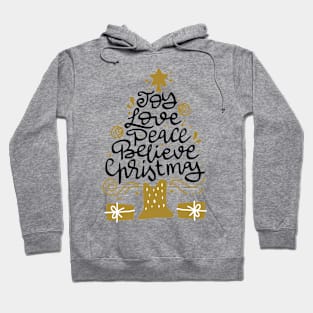 Love joy peace believe christmas Hoodie